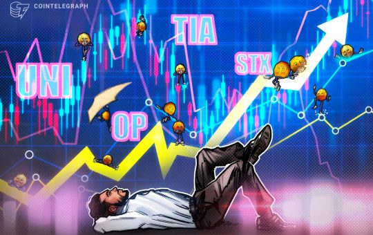 Bitcoin bulls’ run toward $45K could produce tailwinds for UNI, OP, TIA and STX